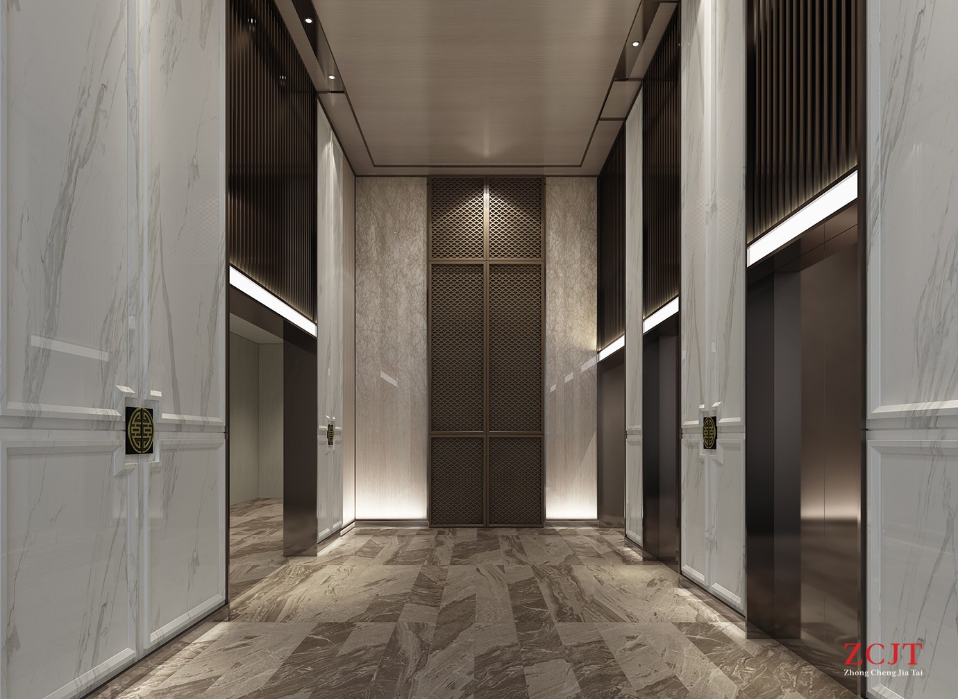 乐山酒店电梯口设计
